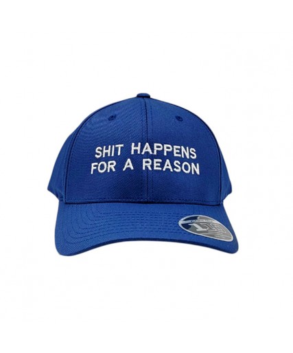 Shit Happens For A Reason 110 Fitted Kaareva Snapback Cap Navy