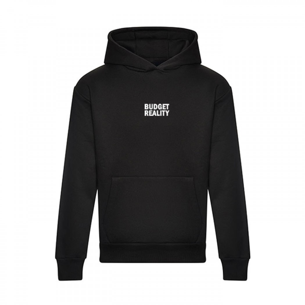 Budget Reality – Oversized Heavyweight Hoodie Black
