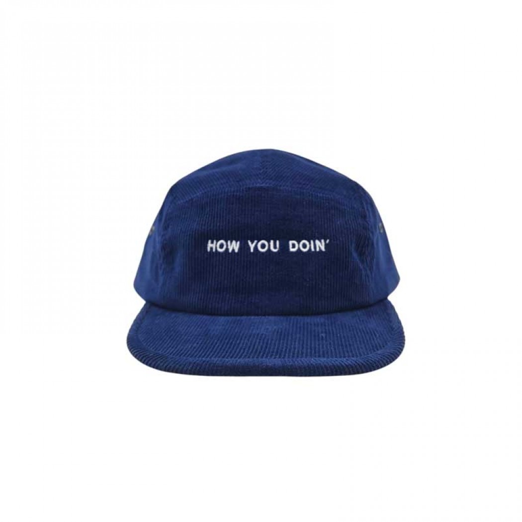 How You Doin' - Organic Cord Camper Cap Oxford Navy