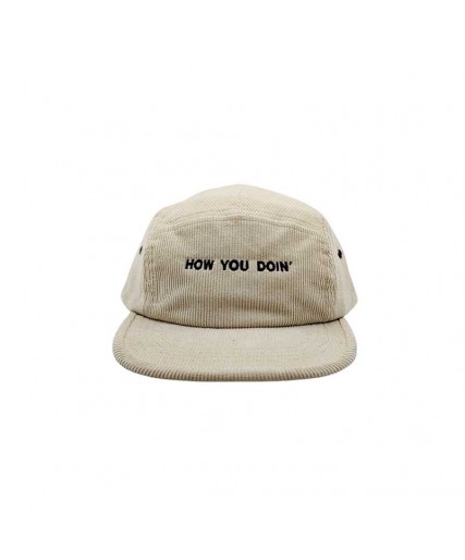 How You Doin' - Organic Cord Camper Cap Stone