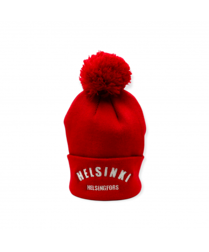 Helsinki Pomp Beanie Red Helsinki Pomp Beanie Red