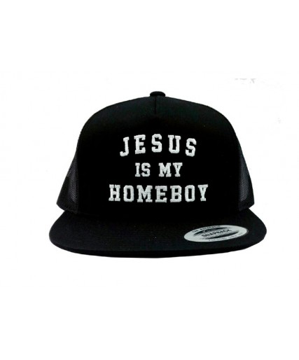 Jesus Is My Homeboy Trucker Cap Black Jesus Is My Homeboy Trucker Cap Black