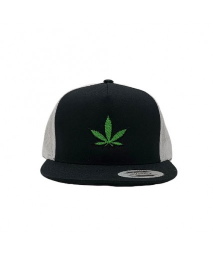 Leaf Trucker Cap Black/White