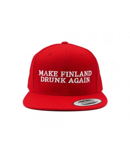 Make Finland Drunk Snapback Cap Red