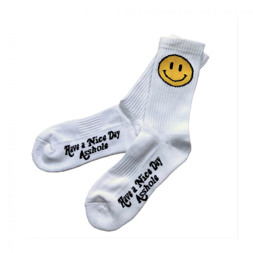 Have a Nice Day Socks White