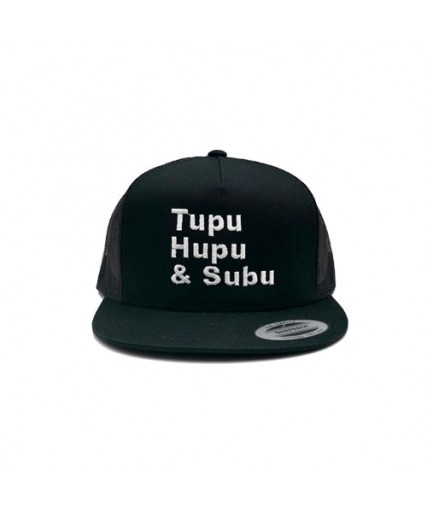 Subu Flat Brim Trucker Cap Black Subu Flat Brim Trucker Cap Black