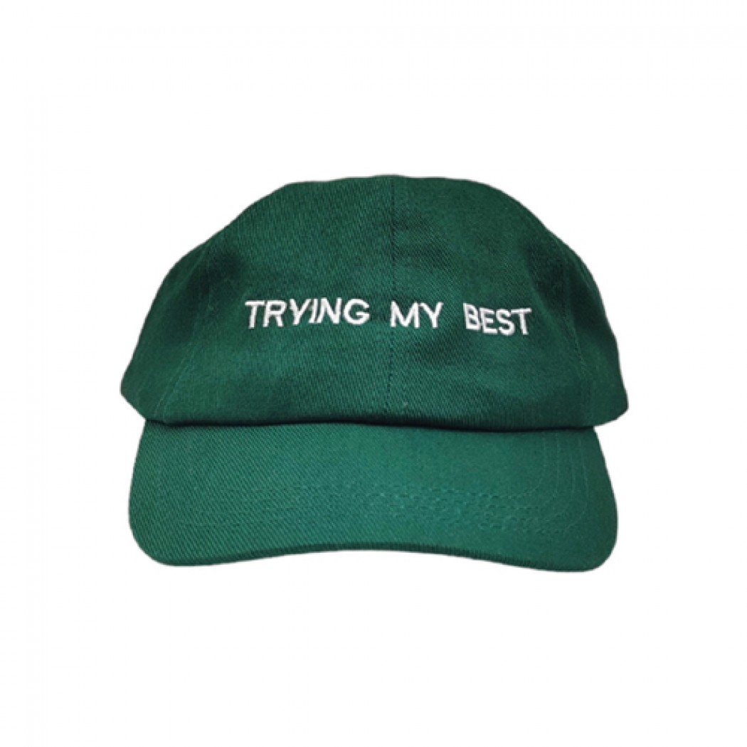 Trying My Best Heavy Cotton Cap Green