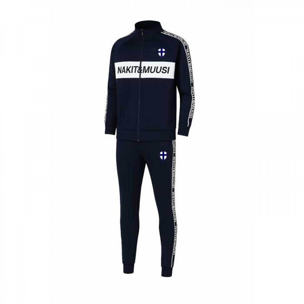 Nakit & Muusi – Finnish Tapered Fit Tracksuit Navy