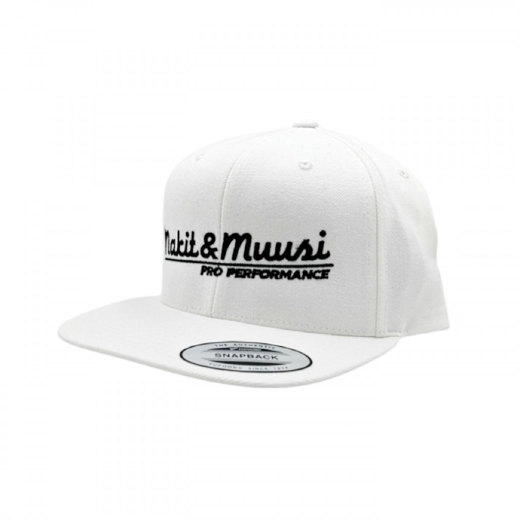 Nakit & Muusi Pro Performance Snapback Cap White