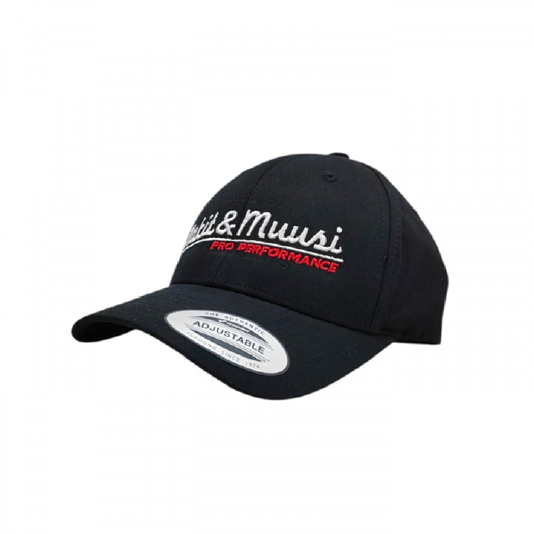 Nakit & Muusi Pro Performance Curved Snapback Cap Black
