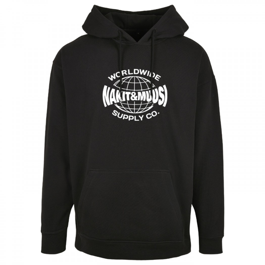 Nakit & Muusi Worldwide Supply Co. Oversize Hoodie Black