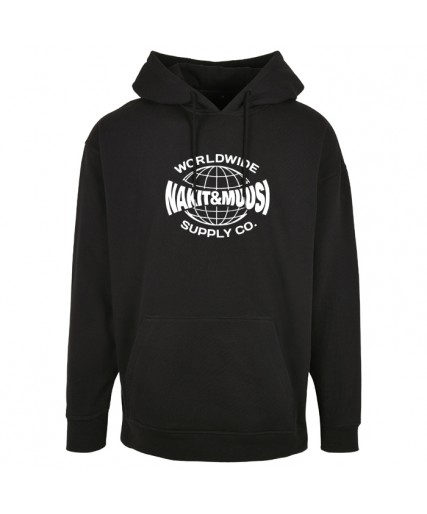 Nakit & Muusi Worldwide Supply Co. Oversize Hoodie Black Nakit & Muusi Worldwide Supply Co. Oversize Hoodie Black