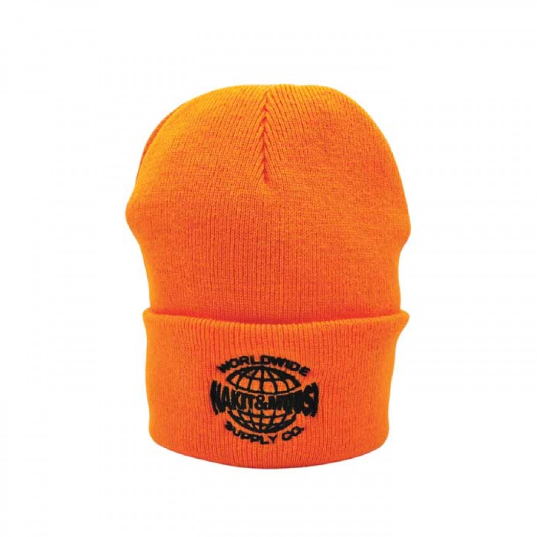Nakit & Muusi Worldwide Supply Co. Cuffed Beanie Hat Orange