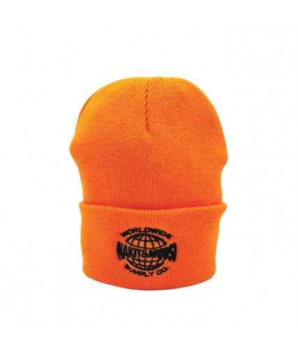Nakit & Muusi Worldwide Supply Co. Cuffed Beanie Hat Orange Nakit & Muusi Worldwide Supply Co. Cuffed Beanie Hat Orange