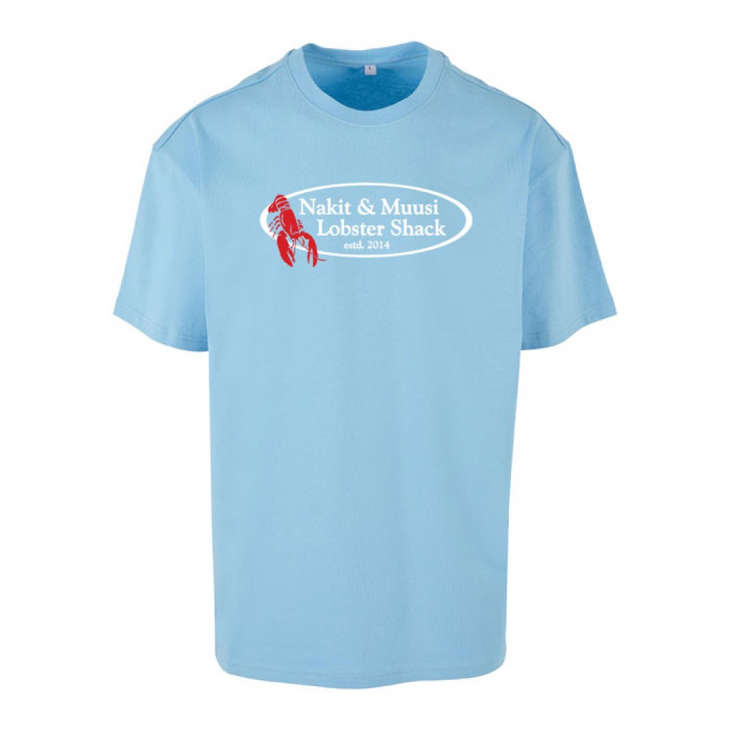 Nakit & Muusi Lobster Shack Oversize Tee Pacific Blue