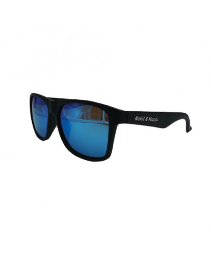 Nakit & Muusi On Your Face Shades Black/ Blue Mirror Polarized Lens Nakit & Muusi On Your Face Shades Black/ Blue Mirror Polarized Lens