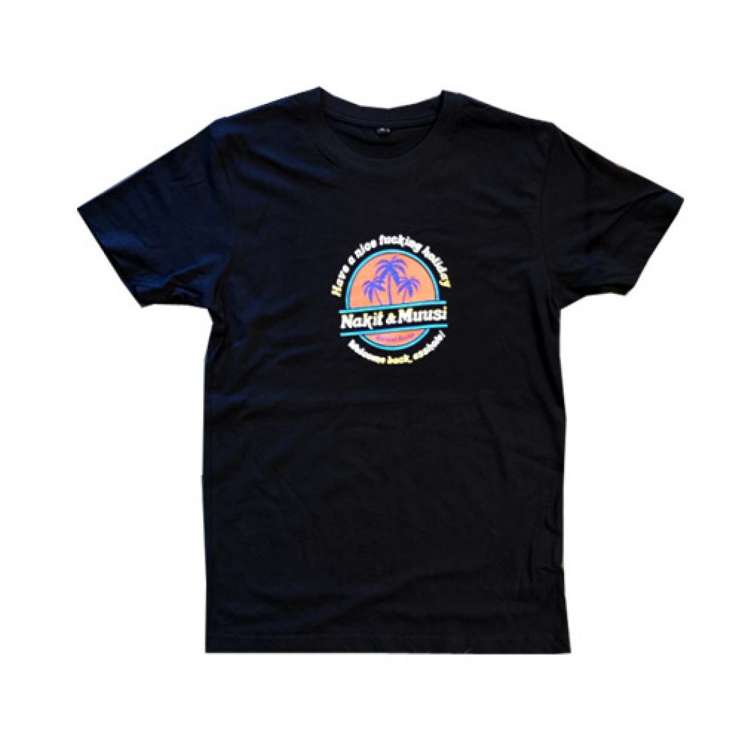 Nakit & Muusi Fucking Holiday Mens Fitted Tee Black