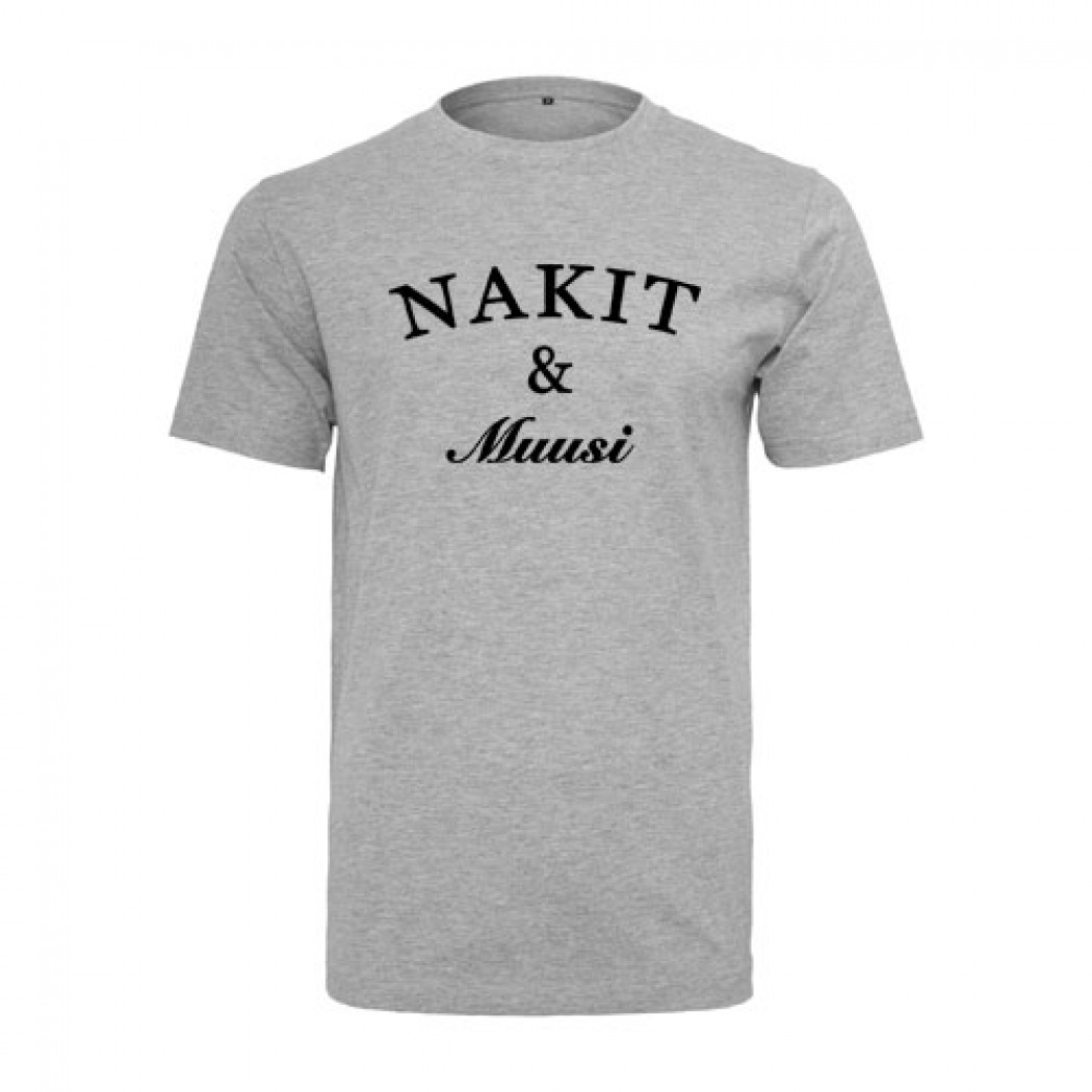 Nakit & Muusi Mens Fitted Premium T-shirt Heather Grey