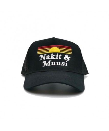 Nakit & Muusi Cali Curved Trucker Cap Black Nakit & Muusi Cali Curved Trucker Cap Black