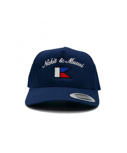 Nakit & Muusi Meritime Fags Curved Snapback Cap Navy Nakit & Muusi Meritime Fags Curved Snapback Cap Navy
