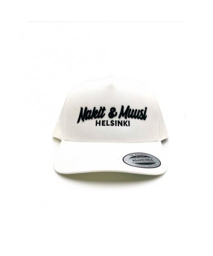 Nakit & Muusi Helsinki Logo Snapback Cap White Nakit & Muusi Helsinki Logo Snapback Cap White