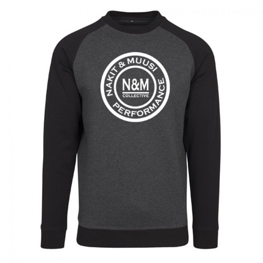 Nakit & Muusi Performance Unisex Two Tone Crewneck Shirt Charcoal/Black Nakit & Muusi Performance Unisex Two Tone Crewneck Shirt Charcoal/Black