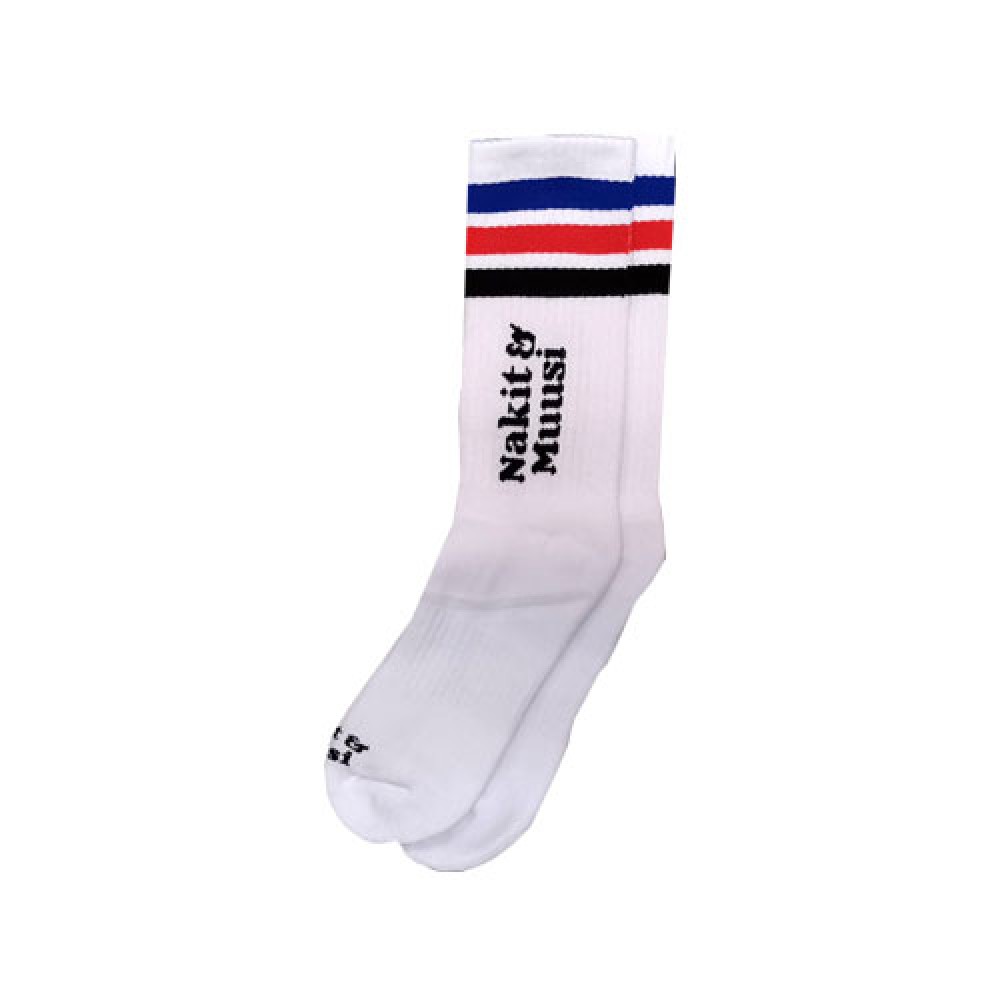 Nakit & Muusi Tricolor Socks White