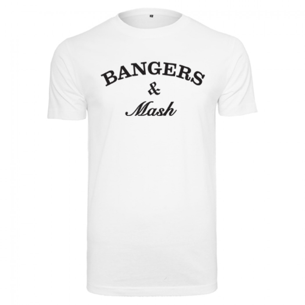 Bangers & Mash Mens FittedT-Shirt White