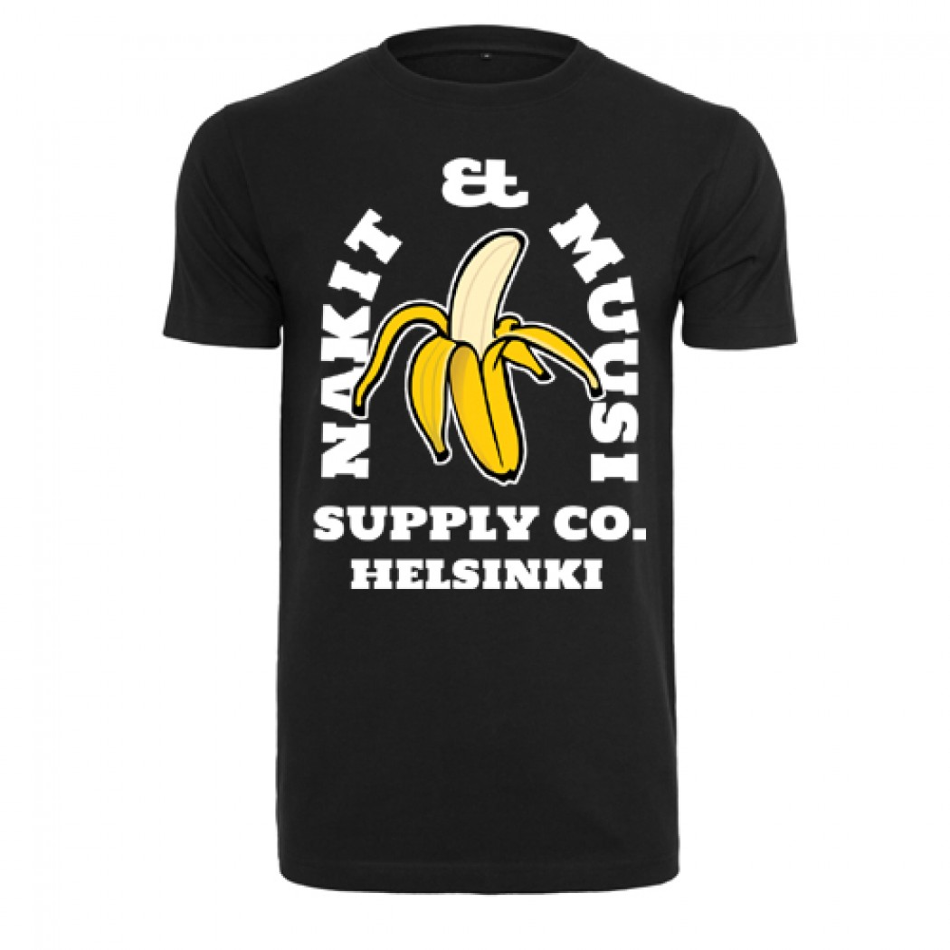 Nakit & Muusi Banana Supply Fitted Tee Black