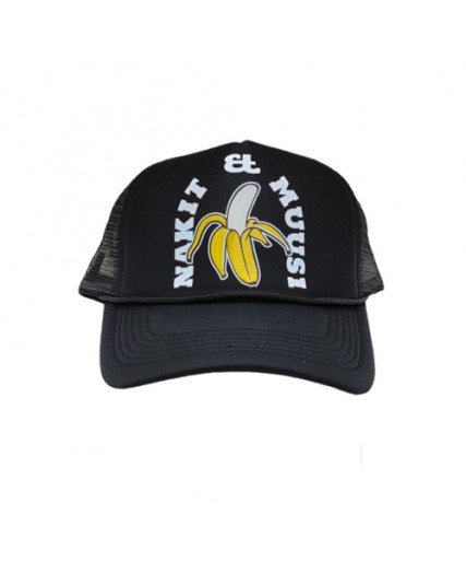 Nakit & Muusi Bananas Baseball Cap Trucker high profile Black