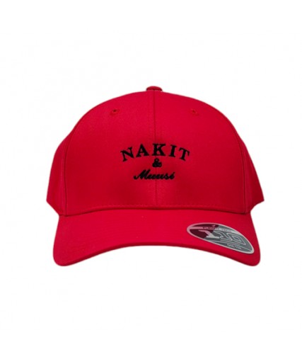 Nakit & Muusi Original Logo Flexfit 110 Curved Visor Snapback Red