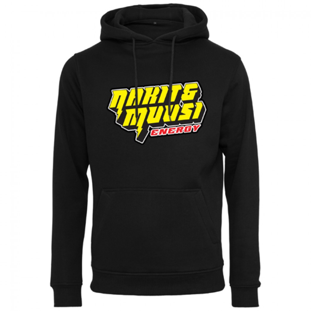 Nakit & Muusi Energy Mens Heavyweight Fitted Hoodie Black