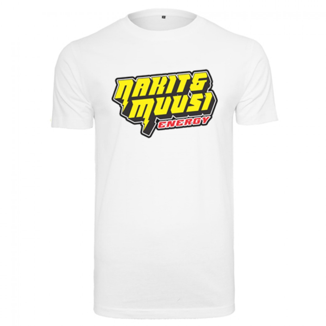 Nakit & Muusi Energy Mens Fitted T-Shirt White