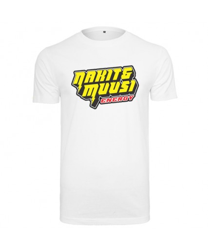 Nakit & Muusi Energy Mens Fitted T-Shirt White