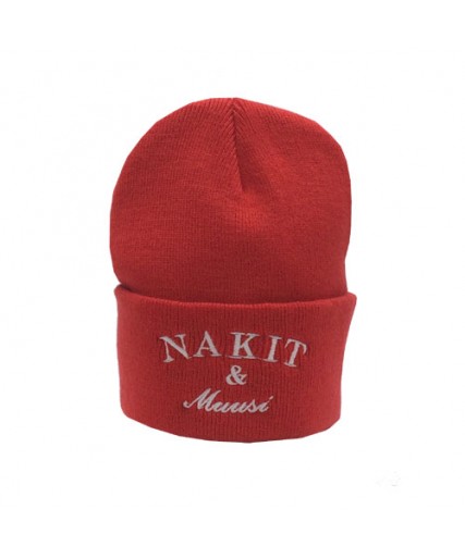 Nakit & Muusi Beanie Hat Red White