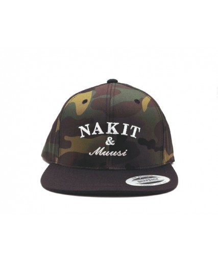 Nakit & Muusi Snapback Hat Black Visor / Jungle Camo