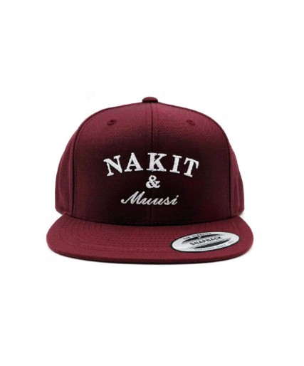 Nakit & Muusi Snapback Hat Maroon