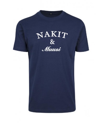 Nakit & Muusi Mens Fitted Premium T-shirt Light Navy