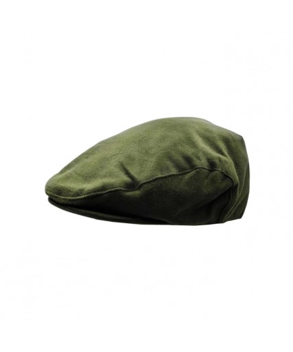 Moleskin Flat Cap Olive Green  Moleskin Flat Cap Olive Green