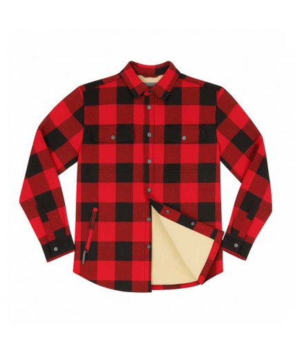 Men’s Falls Creek Sherpa-Fleece Lined Flannel Shirt Red/Black (LAST ONES)