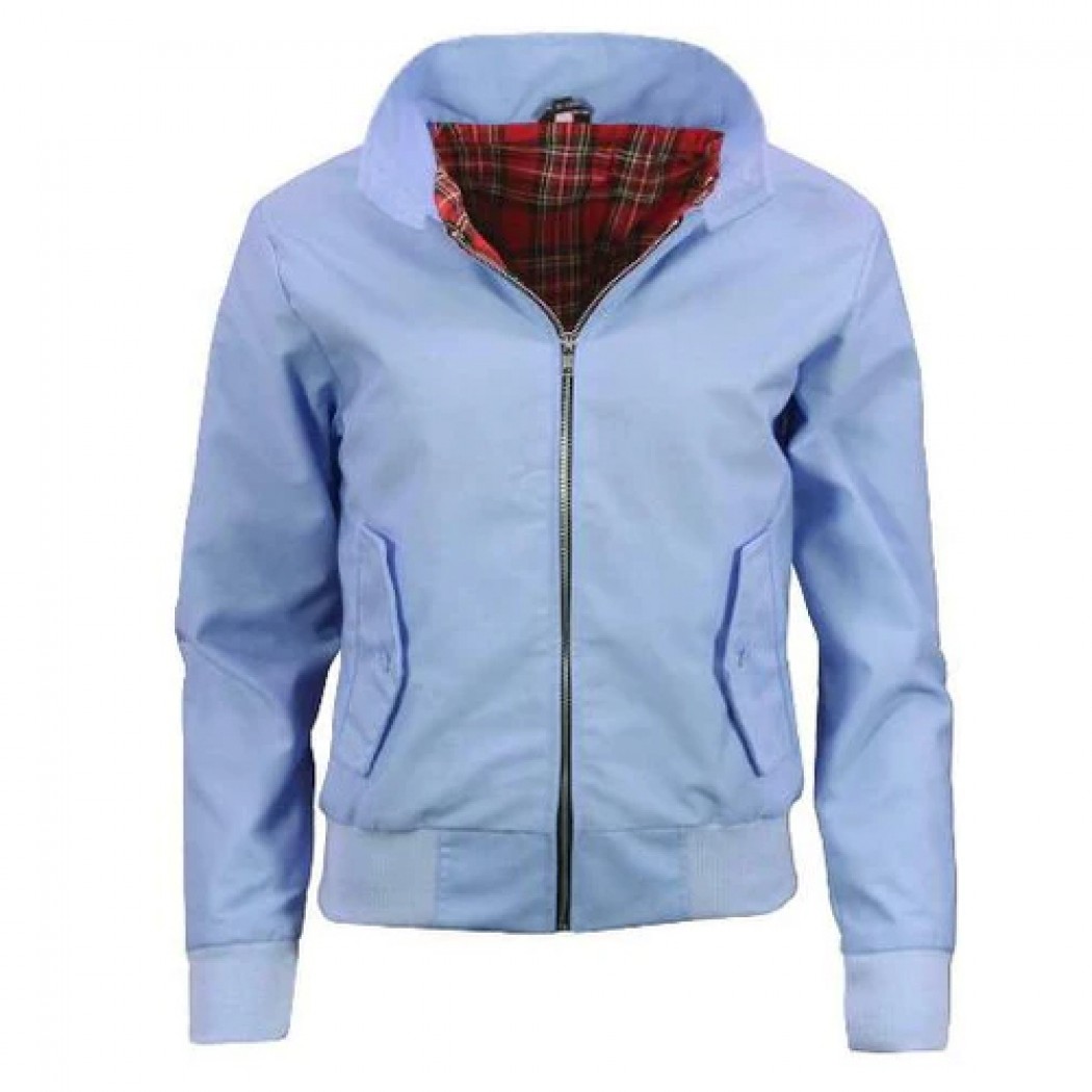 Ladies Classic Harrington Jacket Sky Blue