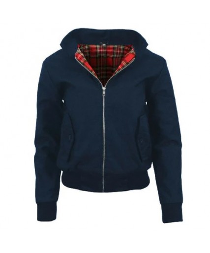 Ladies Classic Harrington Jacket Navy Ladies Classic Harrington Jacket Navy