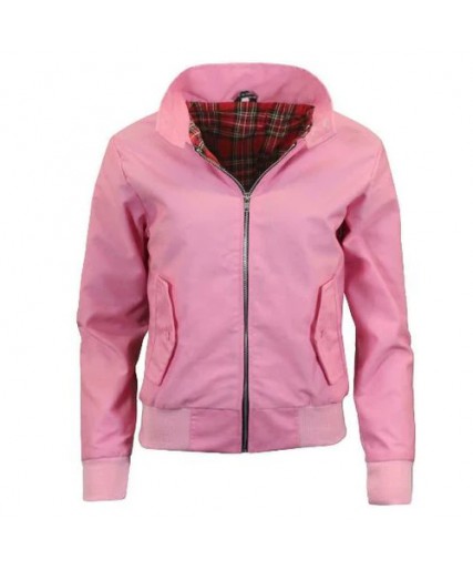 Ladies Classic Harrington Jacket Pink Ladies Classic Harrington Jacket Pink