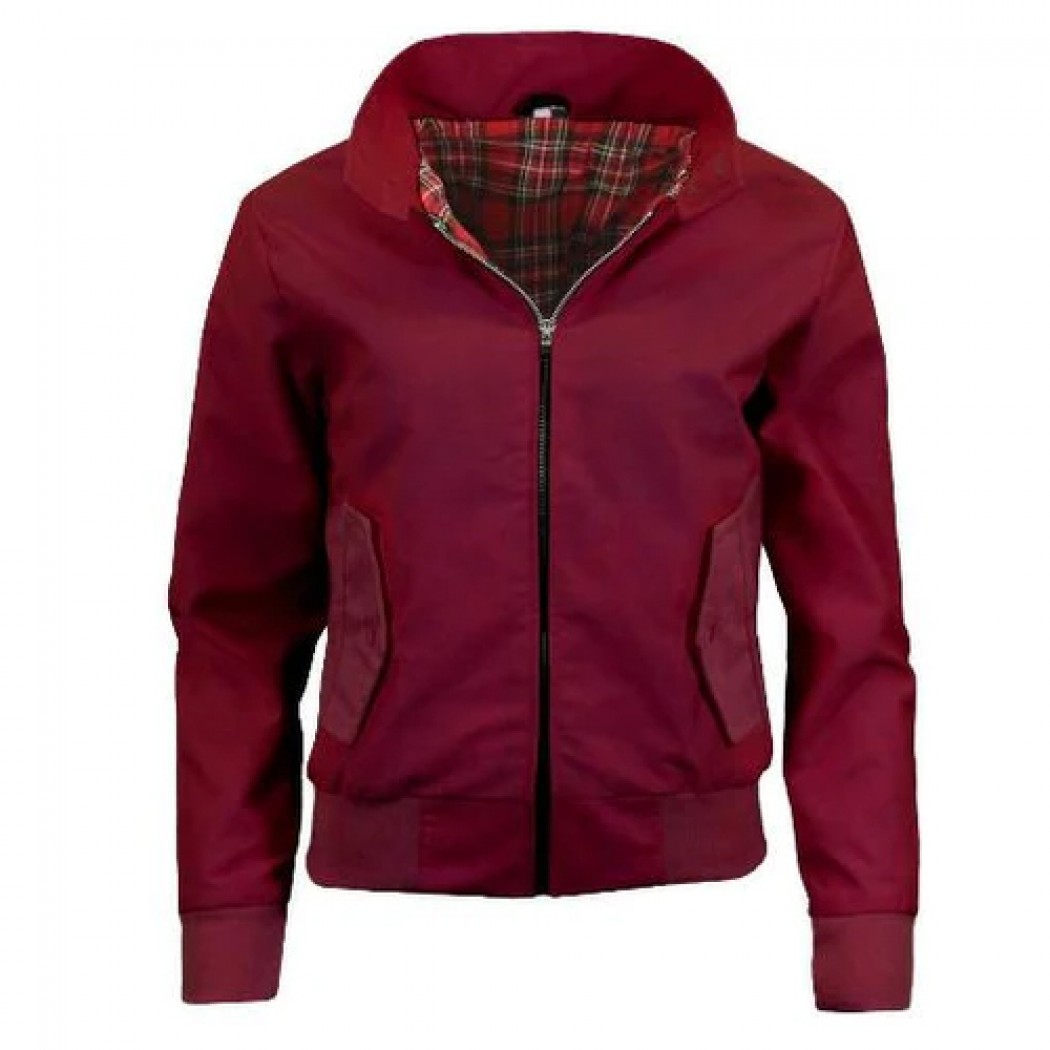 Ladies Classic Harrington Jacket Wine