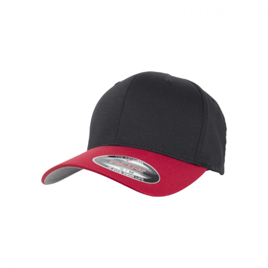 Flexfit Wooly Combed 2-Tone Black/Red Flexfit Wooly Combed 2-Tone Black/Red