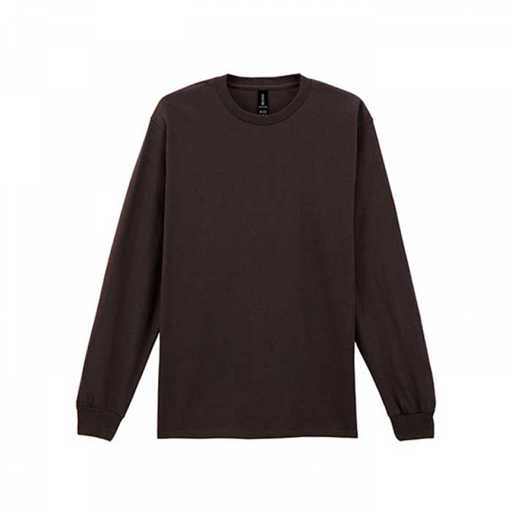 Gildan Ultra Cotton Long Sleeve T-Shirt Dark Chocolate