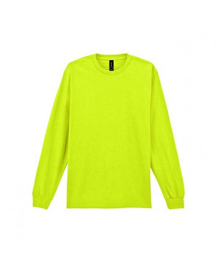 Gildan Ultra Cotton Long Sleeve T-Shirt Safty Green Gildan Ultra Cotton Long Sleeve T-Shirt Safty Green