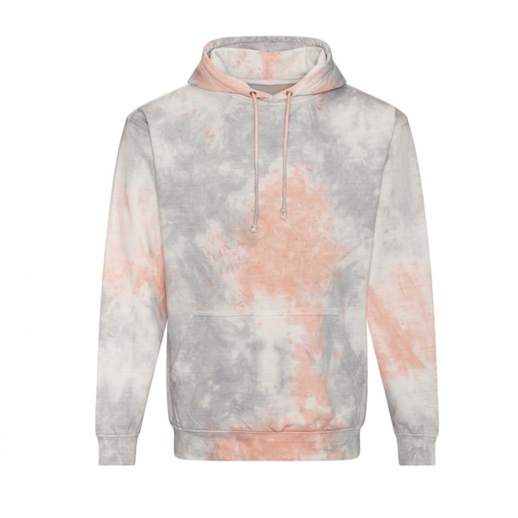 Tie Dye Hoodie Grey Pink Marble