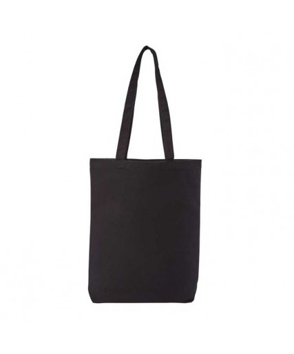 Recycled Premium Canvas “Flat Base” Shopper Black