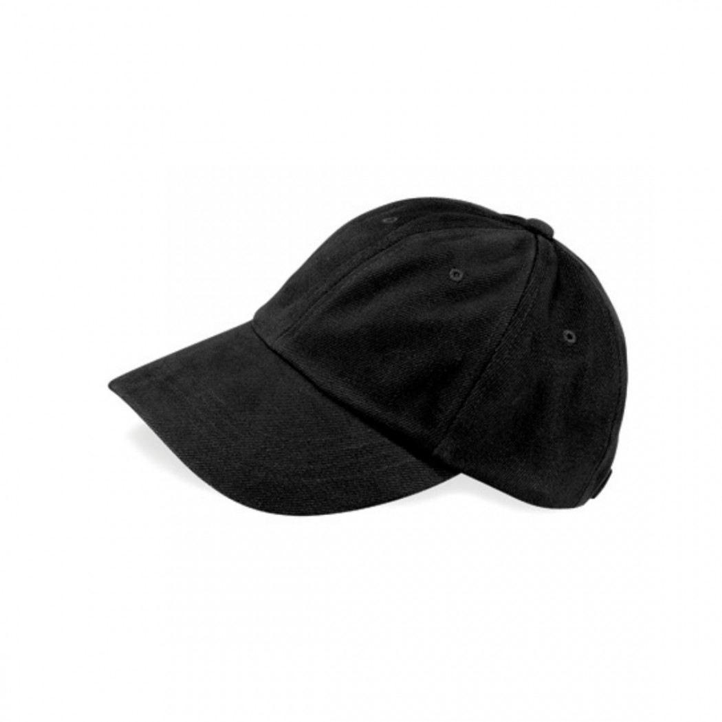 Low Profile Heavy Brushed Cotton Cap Black